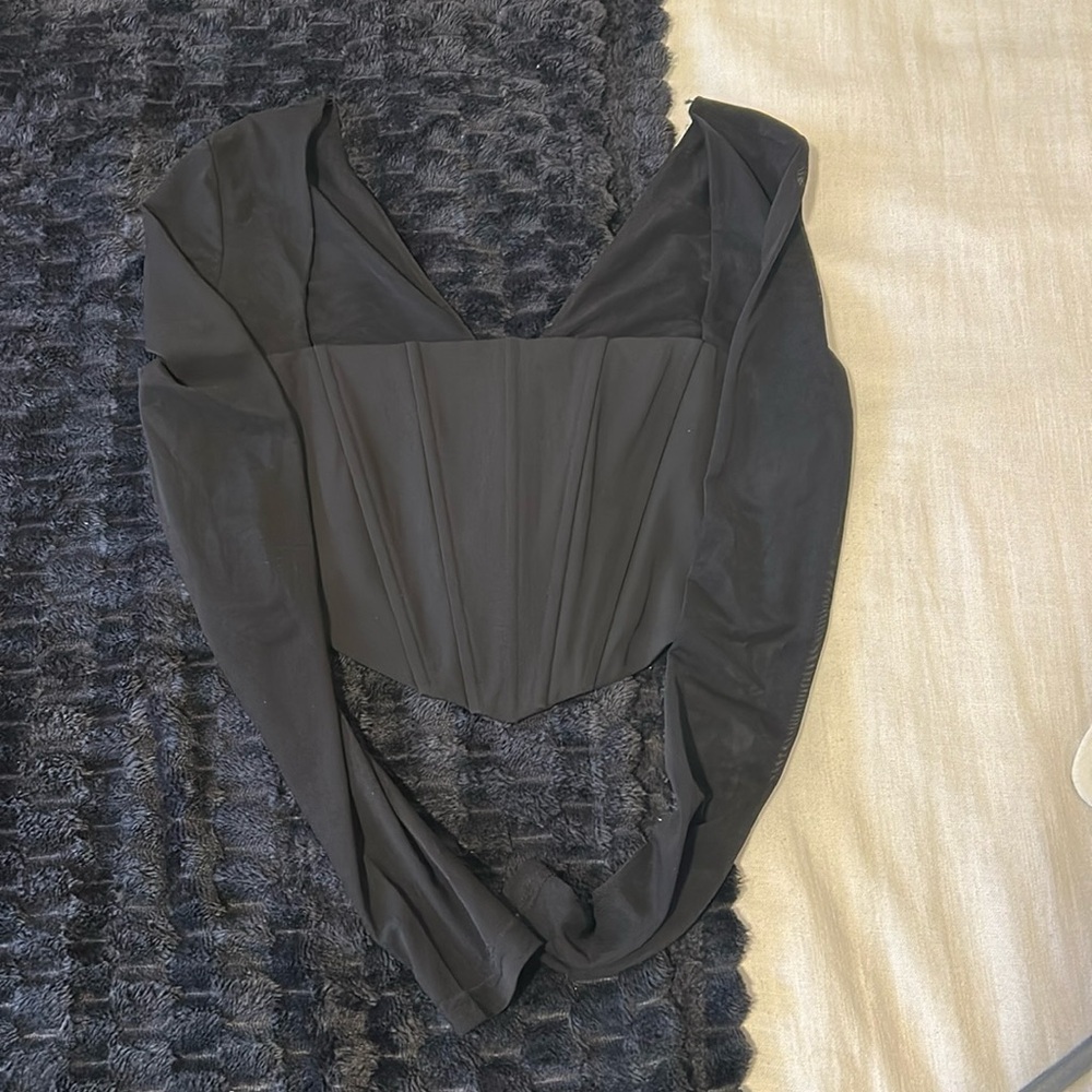Long sleeve corset top